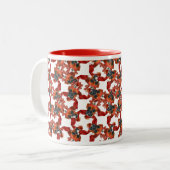 Funny Boxer Weihnachtsmuster Zweifarbige Tasse (Vorderseite Links)