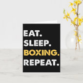 Funny Boxing Apparel Eat Sleep Boxing Wiederholung Karte (Gelbe Blume)