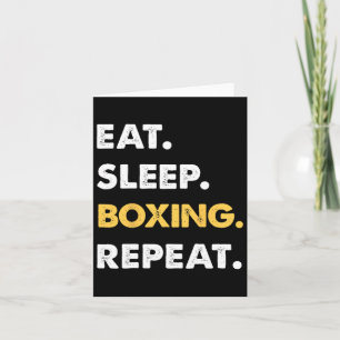 Funny Boxing Apparel Eat Sleep Boxing Wiederholung Karte