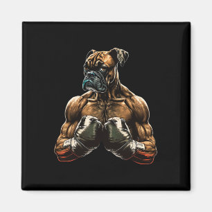 Funny Boxing Boxer Dog Geschenke für Männer Jungen Magnet