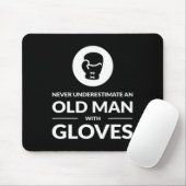 Funny Boxing Boxer Old Man T Shirt Geschenk Mousepad (Mit Mouse)