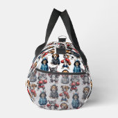 Funny Boxing Cat Dog Design Duffle Bag (Rechts)