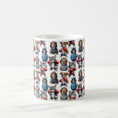 Funny Boxing Cat Dog Design Kaffeetasse (Mittel)