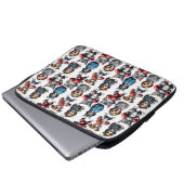 Funny Boxing Cat Dog Design Laptopschutzhülle (Vorne Knopf)