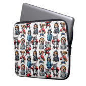 Funny Boxing Cat Dog Design Laptopschutzhülle (Vorderseite Links)