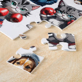 Funny Boxing Cat Dog Design Puzzle (Seite)