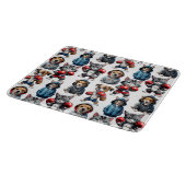 Funny Boxing Cat Dog Design Schneidebrett (Ecke)