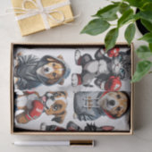 Funny Boxing Cat Dog Design Seidenpapier (Geschenk)