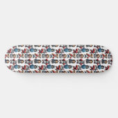 Funny Boxing Cat Dog Design Skateboard (Horizontal)