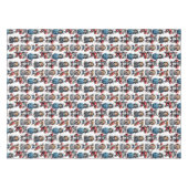 Funny Boxing Cat Dog Design Tischdecke (Vorderseite (Horizontal))
