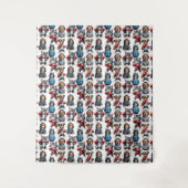 Funny Boxing Cat Dog Design Wandteppich (Vorderseite)