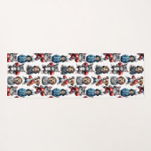 Funny Boxing Cat Dog Design Yogamatte (Rückseite (Horizontal))