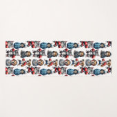 Funny Boxing Cat Dog Design Yogamatte (Vorderseite (Horizontal))