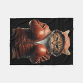 Funny Boxing Chat mit Boxhandschuhen für Damen Fleecedecke (Vorderseite (Horizontal))