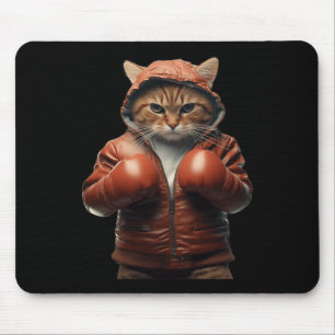 Funny Boxing Chat mit Boxhandschuhen für Damen Mousepad