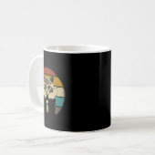 Funny Boxing Chat Vintag mit Boxhandschuhen Retro Kaffeetasse (Vorderseite Links)