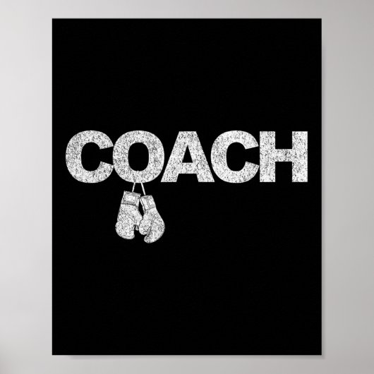 Funny Boxing Coach Boxtrainer Retro 1 Poster (Vorne)