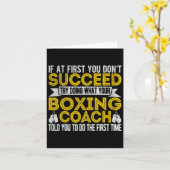 Funny Boxing Coach Boxtrainer Retro Karte (Gelbe Blume)