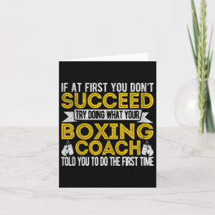 Funny Boxing Coach Boxtrainer Retro Karte