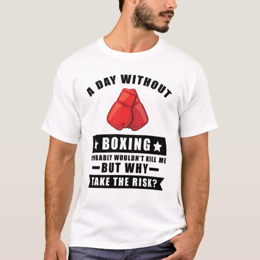 Funny Boxing Design T-Shirt (Vorderseite)