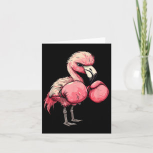 Funny Boxing Flamingo mit rosa Handschuhen Kinder  Karte