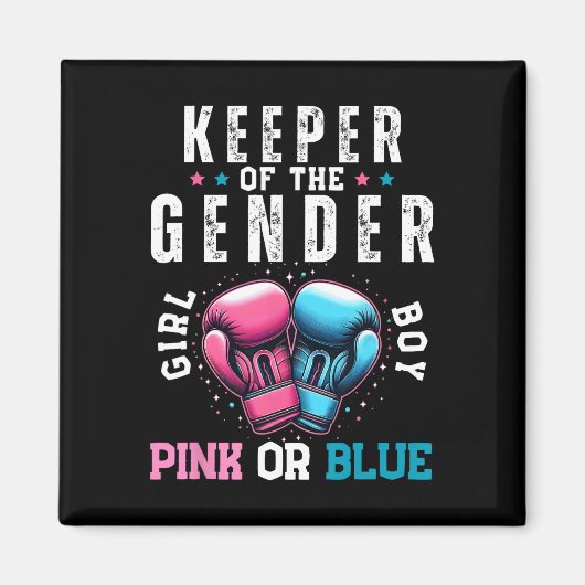 Funny Boxing Gender Reveal Keeper Magnet (Vorne)