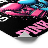 Funny Boxing Gender Reveal Keeper Poster (Ecke)