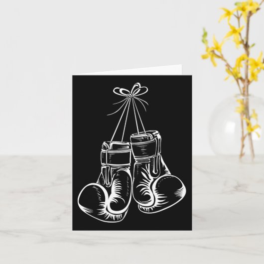 Funny Boxing Geschenk für Männer Frauen Boxer Glov Karte (Gelbe Blume)