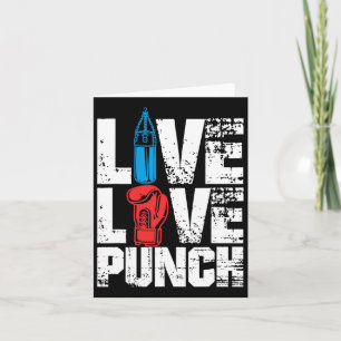 Funny Boxing Glove T-Shirt Live Liebe Punch Karte