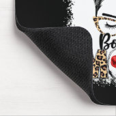 Funny Boxing Gloves Messy Bun Boxing Mama Mousepad (Ecke)