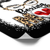 Funny Boxing Gloves Messy Bun Boxing Mama Poster (Ecke)