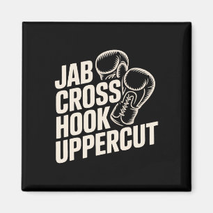 Funny Boxing Gym Jab Cross Hook Uppercut für Fraue Magnet