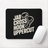 Funny Boxing Gym Jab Cross Hook Uppercut für Fraue Mousepad (Mit Mouse)