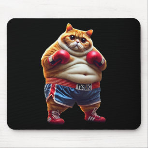 Funny Boxing Gym Trainingskatze mit Boxhandschuhen Mousepad