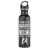 Funny Boxing Jealous Vater oder Mama 646 Edelstahlflasche (Vorderseite)