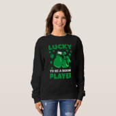 Funny Boxing Kleeblatt St Patrick's Day Sweatshirt (Vorne ganz)