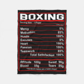 Funny Boxing Nutrition Facts Boxer Fleecedecke (Vorderseite)