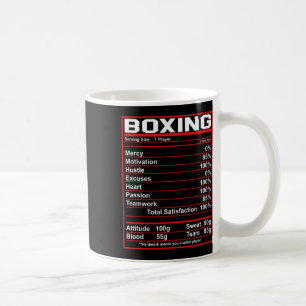 Funny Boxing Nutrition Facts Boxer Kaffeetasse
