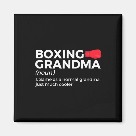 Funny Boxing Oma Definition Magnet (Vorne)