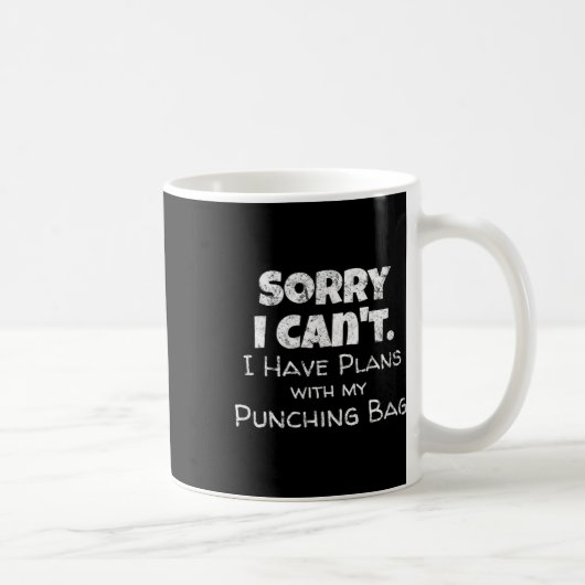 Funny Boxing Quote Design - Punching Bag Boxer Mem Kaffeetasse (Rechts)