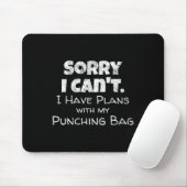 Funny Boxing Quote Design - Punching Bag Boxer Mem Mousepad (Mit Mouse)