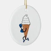 Funny Boxing Sportaktivitäten Ice Cone Cartoon Keramik Ornament (Rechts)