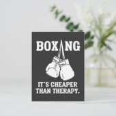 Funny Boxing Therapy Sarcastic Boxer Martial Arts Postkarte (Stehend Vorderseite)