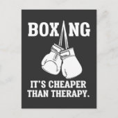 Funny Boxing Therapy Sarcastic Boxer Martial Arts Postkarte (Vorderseite)