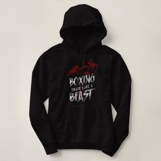 Funny Boxing Vintag Boxing Train Hoodie (Design vorne)