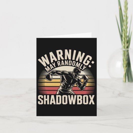 Funny Boxing Warning I Shadowbox Daily Shadowboxin Karte (Vorderseite)