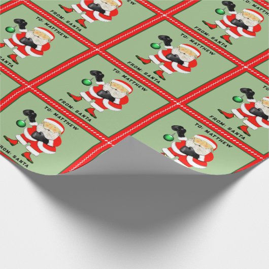 Funny Boxing Weihnachtsgeschenk Geschenkpapier (Ecke)