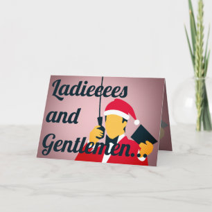 Funny Boxring Ansager Feiertagskarte