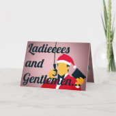 Funny Boxring Ansager Feiertagskarte (Vorderseite)