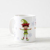 Funny Boy Elves Custom Kids Fotos Frohe Weihnachte Kaffeetasse (Vorderseite Links)